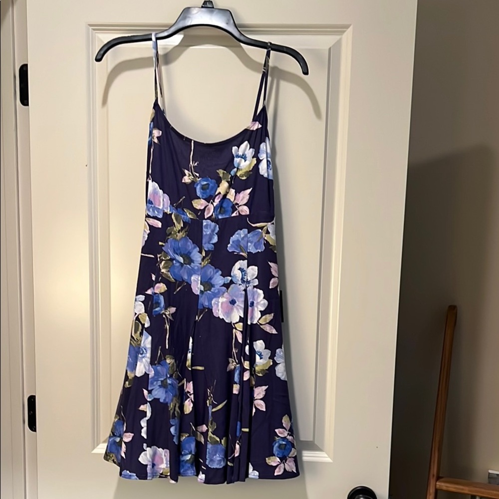 Lulu's Blue and Multi Colored Floral Dress
